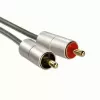 Cable de audio Hama 00080865 2 m 3,5 mm 2 x RCA plateado