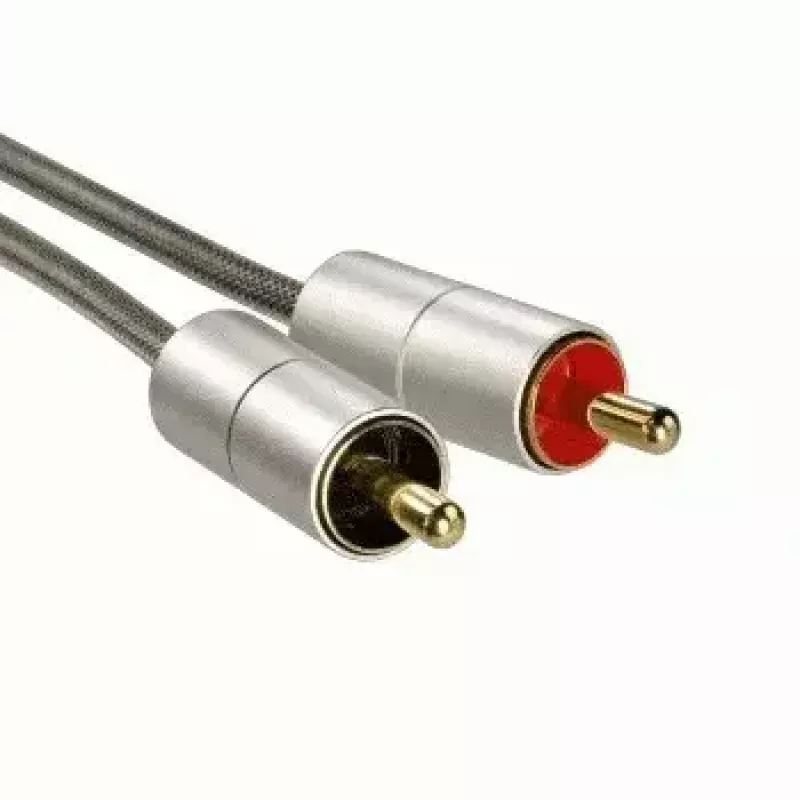 Cable de audio Hama 00080865 2 m 3,5 mm 2 x RCA plateado