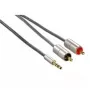Cable de audio Hama 00080865 2 m 3,5 mm 2 x RCA plateado