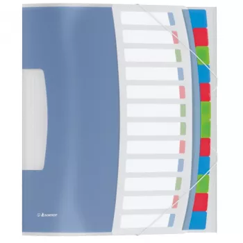 Separador de libros Esselte Vivida PP 12 pestañas, Azul, Multicolor, Policloruro de vinilo (PVC), A4, 266 mm, 20 mm, 320 mm