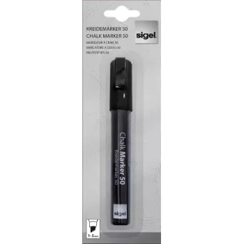 Rotulador de tiza Sigel GL180 Negro