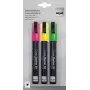Sigel GL182 juego de rotuladores de tiza, verde/rosa/amarillo/negro