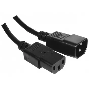 Cable de extensión IEC, conector macho C14 a conector hembra C13, 0,5 m (808039)