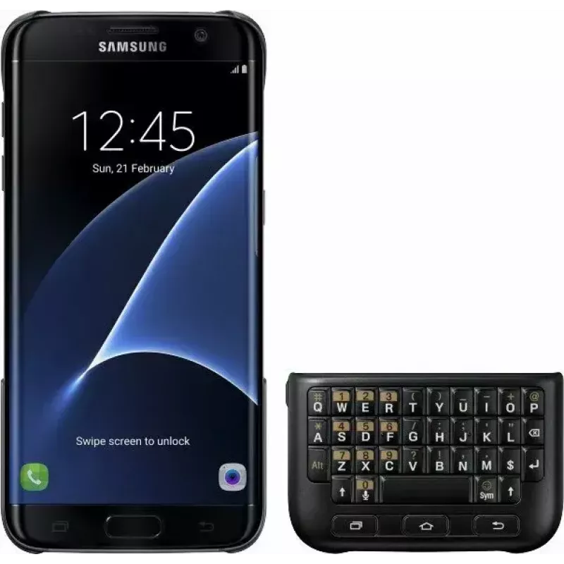 Samsung funda con teclado QWERTZ para Galaxy S6 edge+, negro (EJ-CG928MBEGDE)