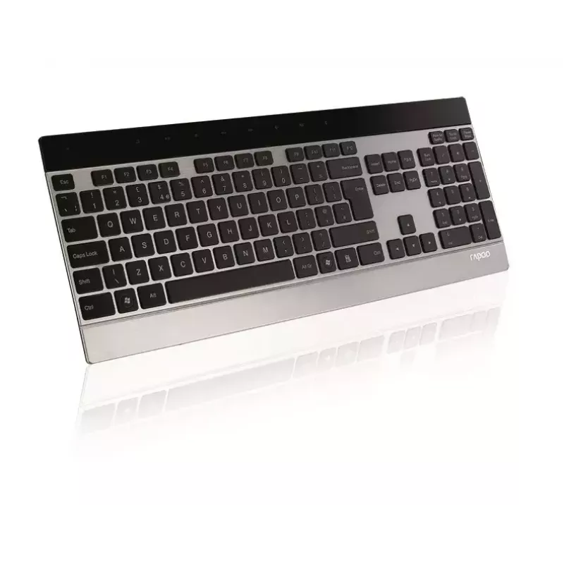 Teclado Rapoo E9270P RF inalámbrico QWERTZ alemán negro plateado