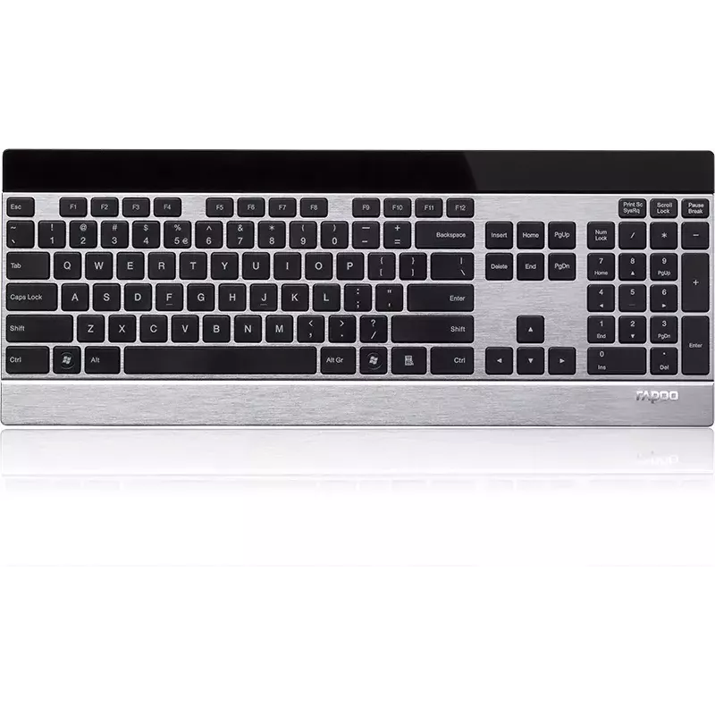 Teclado Rapoo E9270P RF inalámbrico QWERTZ alemán negro plateado