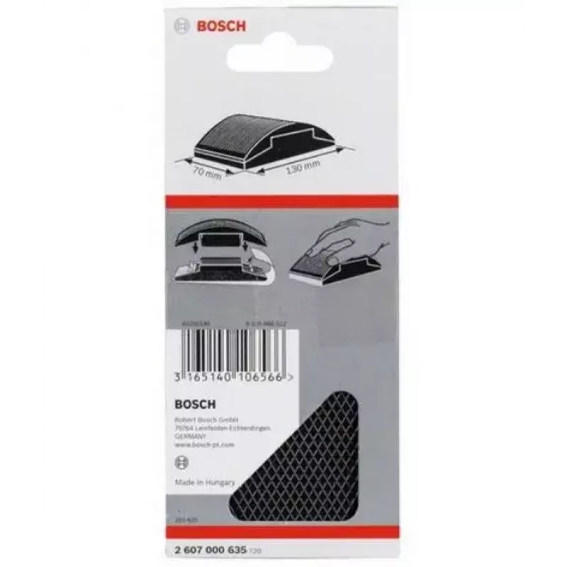Taco de lijar Bosch 2 607 000 635 negro goma 70x130mm