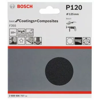 Accesorio de lijado manual Bosch 2 608 606 757 hoja de lijar ultrafina P120 10 uds.