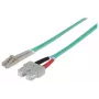 Latiguillo de fibra óptica Intellinet, OM4, LC/SC, 20 m, violeta, dúplex, multimodo, 50/125 µm, LSZH, fibra óptica, garantía de por vida