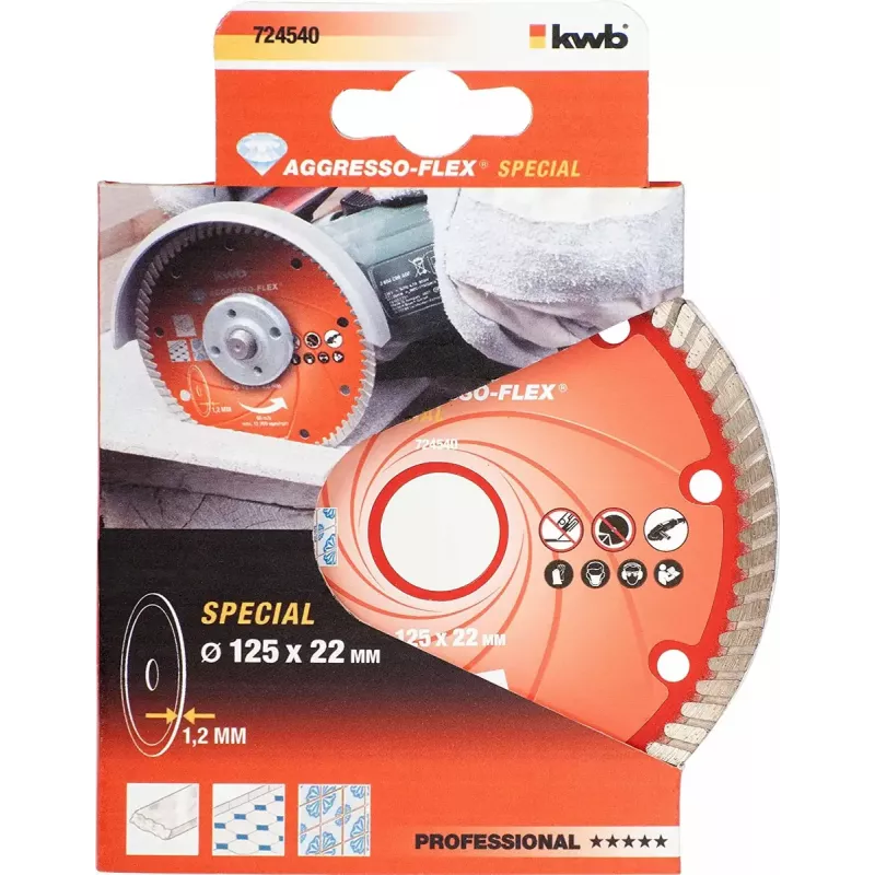 Disco de corte KWB 724540 para hormigón granito mármol baldosa