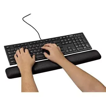 Hama reposamuñecas ergonómico para teclado 00054775, negro