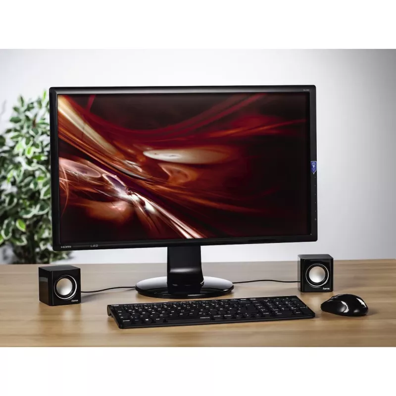 Hama Sonic Mobil 185 negro, plateado con cable 3 W
