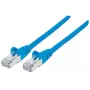 Intellinet 350792 cable de red patch, Cat6A, S/FTP, RJ45 a RJ45, 15 m, libre de halógenos, moldeado, azul