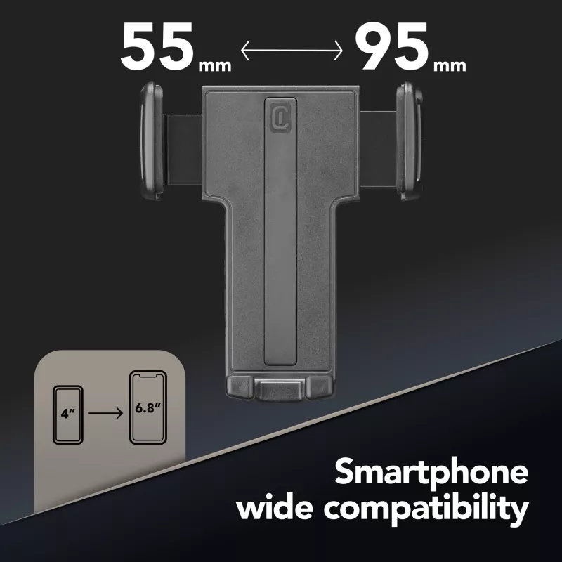 Cellularline Hug - Universal, Teléfono móvil/Smartphone, Soporte pasivo, Coche, Negro