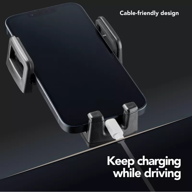 Cellularline Hug - Universal, Teléfono móvil/Smartphone, Soporte pasivo, Coche, Negro