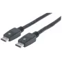 Manhattan 354134 cable DisplayPort, DP (M) a DP (M), 10 m, con enganche, moldeado, compatible con 4K, negro