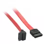 Lindy 33350 cable SATA, Serial ATA 150/300/600, recto a acodado, 0,2 m, rojo