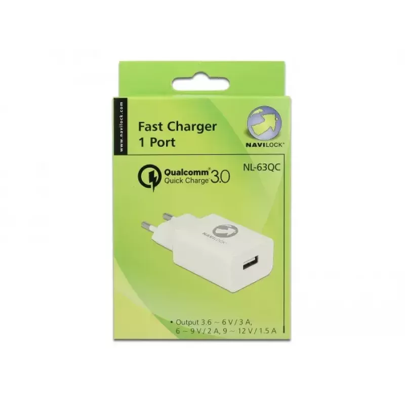 Cargador para dispositivo móvil Navilock 62969 Universal Blanco CA Interior