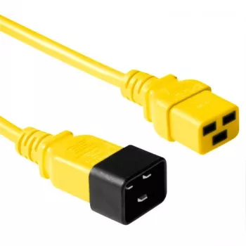 Cable de alimentación C19 - C20 ACT Powercord amarillo 0,6 m