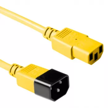 Conector hembra C13 - C14 1,20 m amarillo ACT AK5117