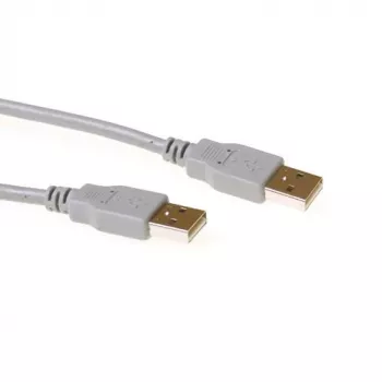 USB 2.0 A conector macho - USB A conector macho marfil 3,00 m ACT SB2503
