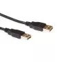 ACT USB 2.0 A conector macho - USB A conector macho 3,00 m, 3 m, USB A, USB A, USB 2.0, negro