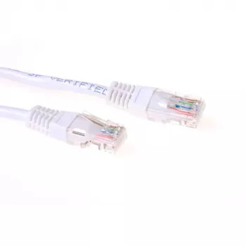 Cable de red U/UTP CAT5E de 1,5 metros ACT blanco con conectores RJ45