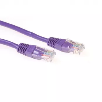 Cable de red U/UTP CAT6 de 1 metro ACT lila con conectores RJ45