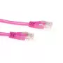 Cable de red U/UTP CAT6 de 15 metros ACT rosa con conectores RJ45
