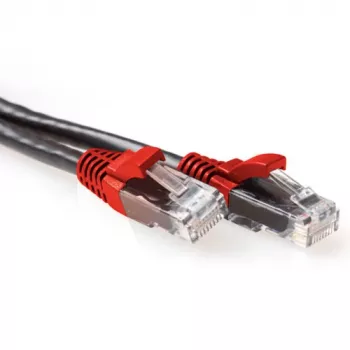 ACT Negro 1,5 metros cable de red U/UTP CAT6A cruzado con conectores RJ45