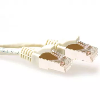ACT Marfil 7 metros cable de red SFTP CAT6A con conectores RJ45 sin lengüeta
