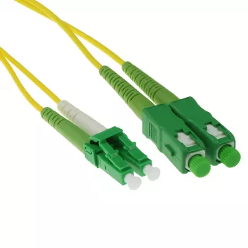 ACT 1 m cable de fibra óptica LSZH monomodo 9/125 OS2 dúplex con conectores LC/APC8 y SC/APC8