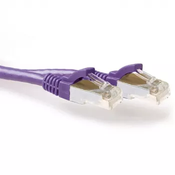 ACT Lila 15,00 metros cable de red SFTP CAT6A con conectores RJ45 sin lengüeta