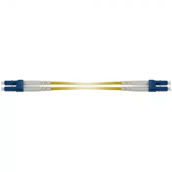 Cable de fibra óptica monomodo 9/125 OS2 dúplex blindado de 15 metros ACT con conectores LC