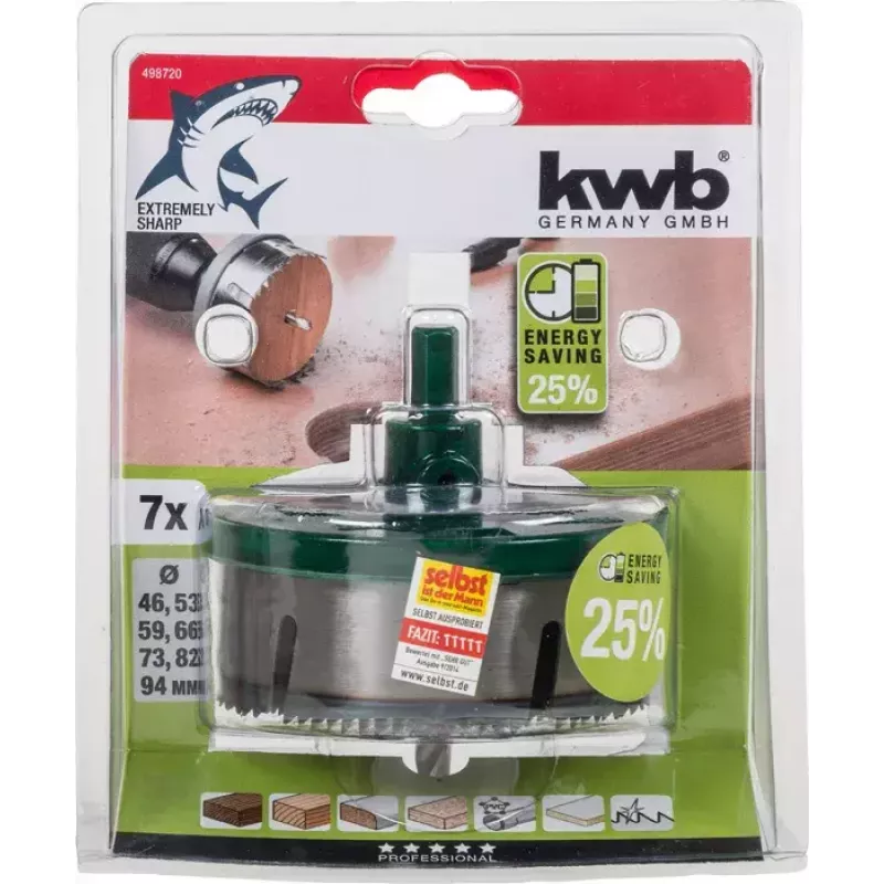 Juego de sierras de corona KWB 498720 7 piezas