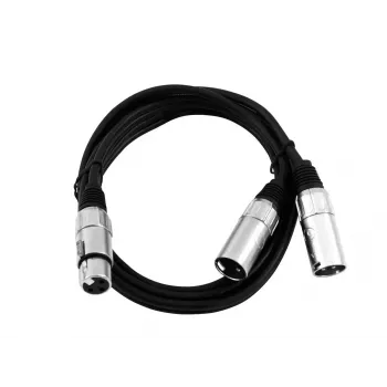 Cable de audio XLR (3 pines) 2 x XLR (3 pines) negro Omnitronic 30225204