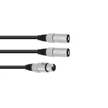Cable de audio XLR (3 pines) 2 x XLR (3 pines) negro Omnitronic 30225204