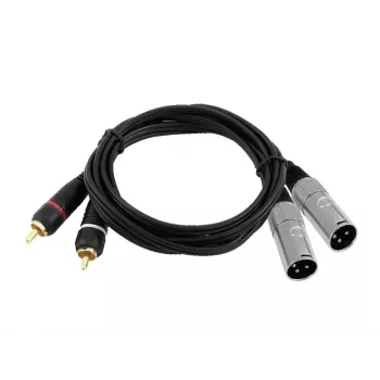 Cable de audio Omnitronic 3022522D 3 m 2 x XLR 2 x RCA negro
