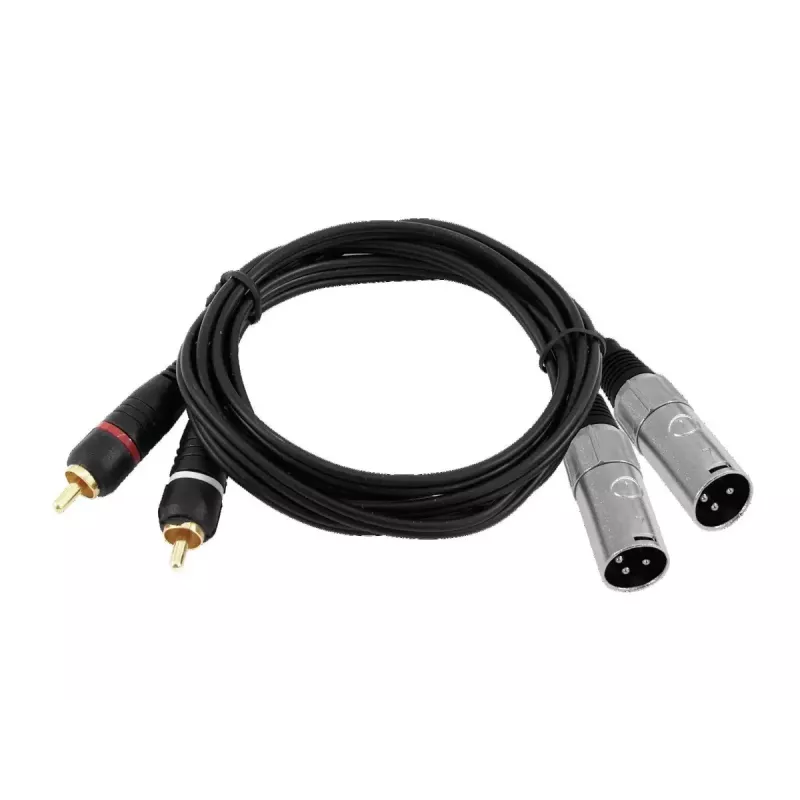 Cable de audio Omnitronic 3022522D 3 m 2 x XLR 2 x RCA negro