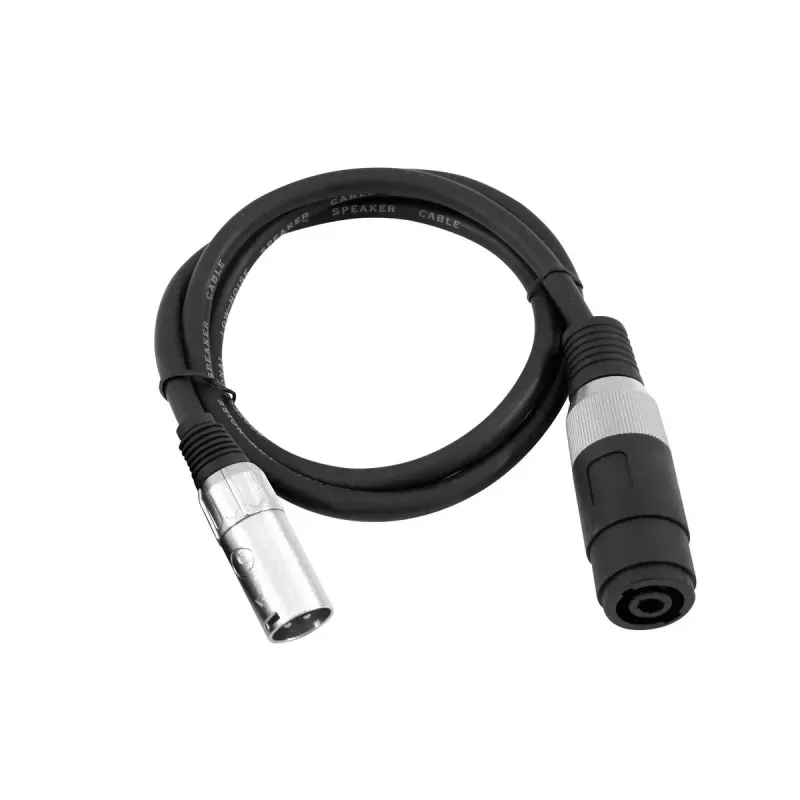 Cable de audio Omnitronic 30225590 Speakon XLR 1 m negro