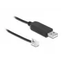 Cable adaptador USB a RS-232-RJ10 DeLOCK 66738 para Meade Autostar