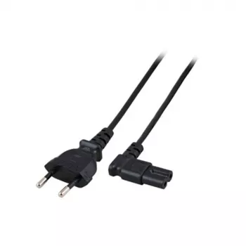 Cable de alimentación conector macho euro - conector hembra C7 acodado izquierda/derecha negro 1 m ACT AK5420
