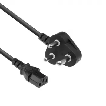 Cable de alimentación ACT Powercord conector India/SA - C13 negro 2,5 m