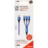 Cable USB 2GO 797151 1,5 m USB-B USB-C/Micro-USB-B/Lightning negro azul
