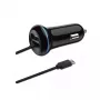 Cargador móvil 2GO 797170 universal negro mechero de coche 12/24V USB 1,4 m