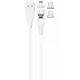 Cable USB 2GO 797317 1 m USB B USB C/Micro-USB B/Lightning blanco