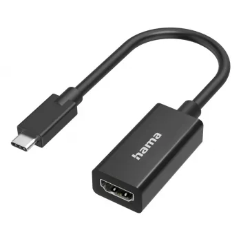 Adaptador de vídeo HAMA USB-C a HDMI Ultra-HD 4K (modelo 00300087) – conexión pasiva para vídeo/audio