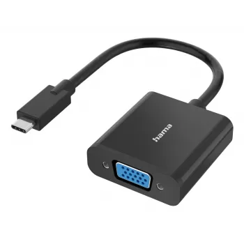 Hama 00300088 adaptador de cable de vídeo USB Type-C VGA (D-Sub) negro
