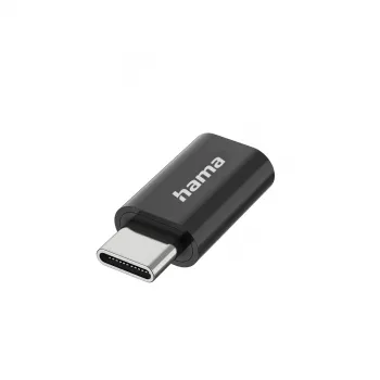 Hama 00300095 adaptador Micro-USB B USB Type-C conector macho negro