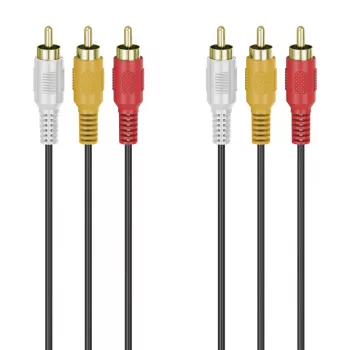 Hama 00305014 cable de audio 3 m 3 x RCA negro